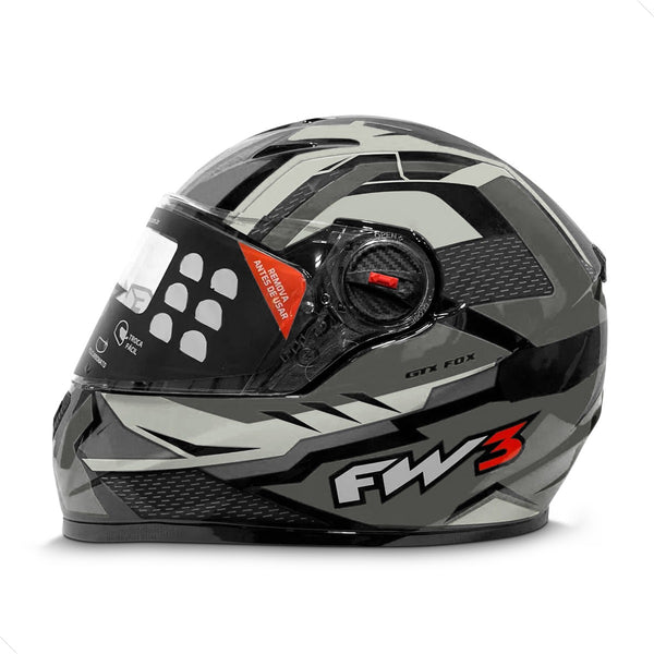CAPACETE FW3 GTX FOX GRAFITE