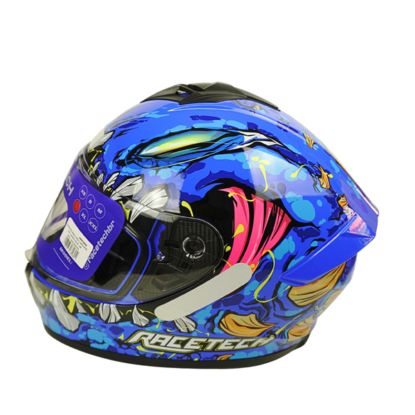 CAPACETE RACE TECH CAPACETE HIT LIZARD BLUE