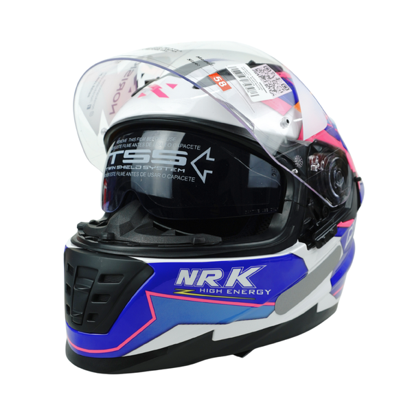 CAPACETE NORISK FF302 DISTRICT BLUE/WHITE