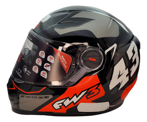 CAPACETE FW3 GTX 43 GRAFITE