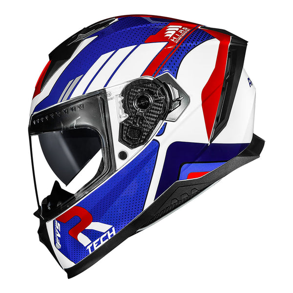 CAPACETE RACE TECH VOLT TRACK WHT/BLUE
