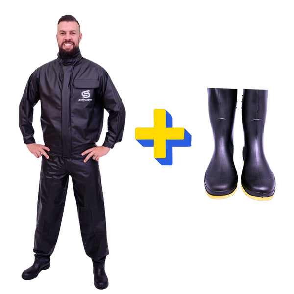 KIT Capa De Chuva STAR + Bota De PVC Forrada Vonder