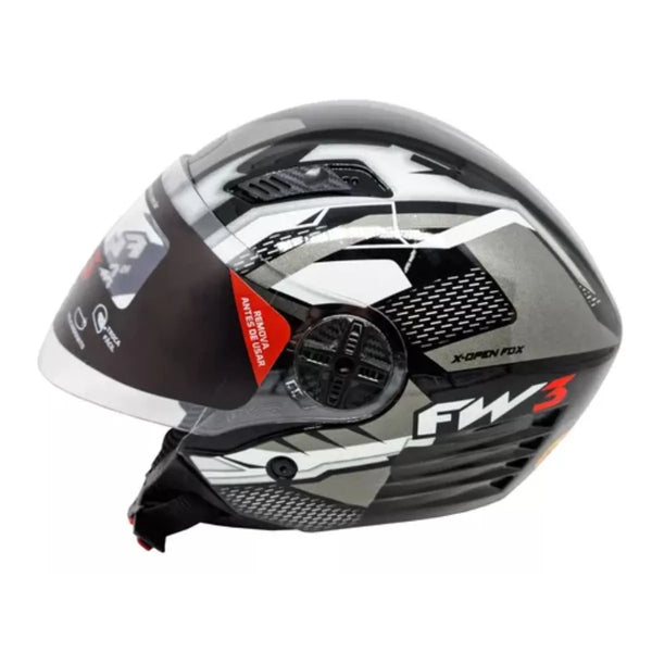 CAPACETE FW3 X OPEN UP FOX GRAFITE