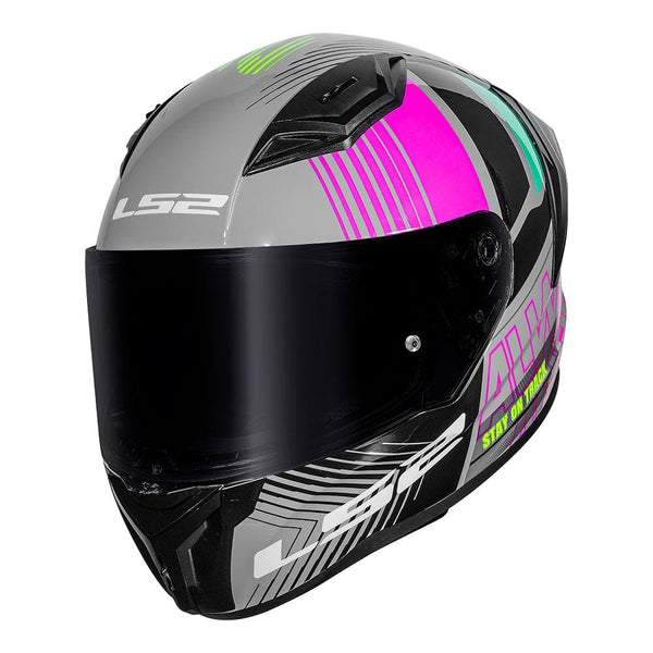 CAPACETE LS2 FF810 VIGO SHIFT LIGHT GREY/PINK