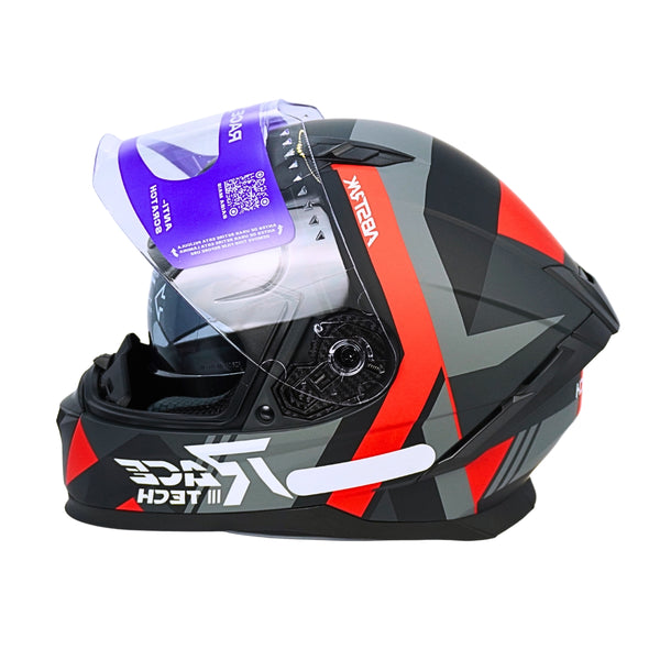 CAPACETE RACE TECH VOLT ABSTRAK MATTE BLACK/RED