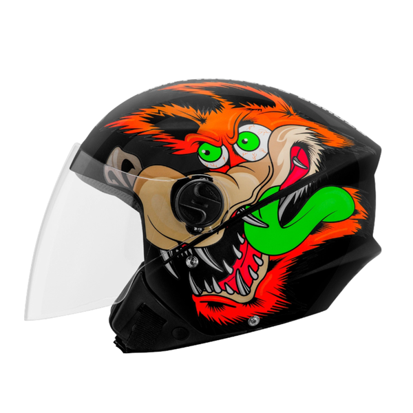 CAPACETE NEW LIBERTY 3 (COYOTE) - PRETO BRILHO