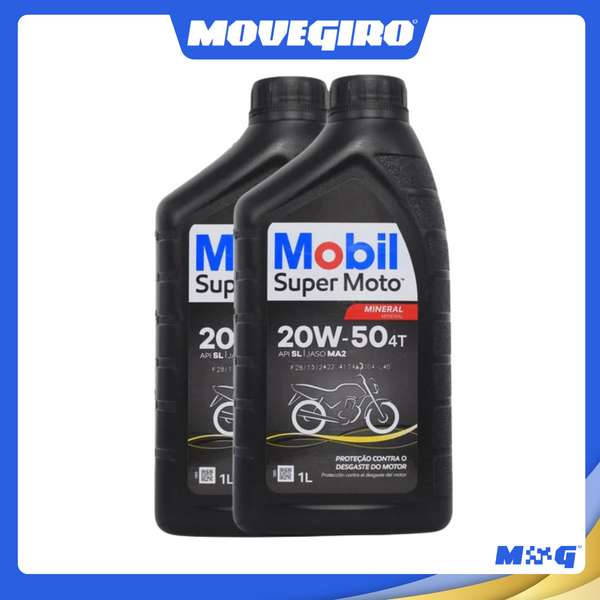 ÓLEO MOBIL 20W50 4T MINERAL (KIT 2 UNIDADES)