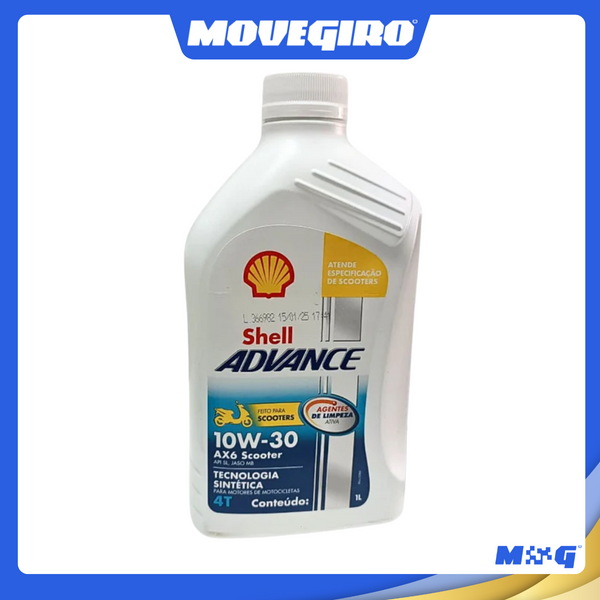 ÓLEO SHELL ADVANCE 10W30 4T AX6 SCOOTER