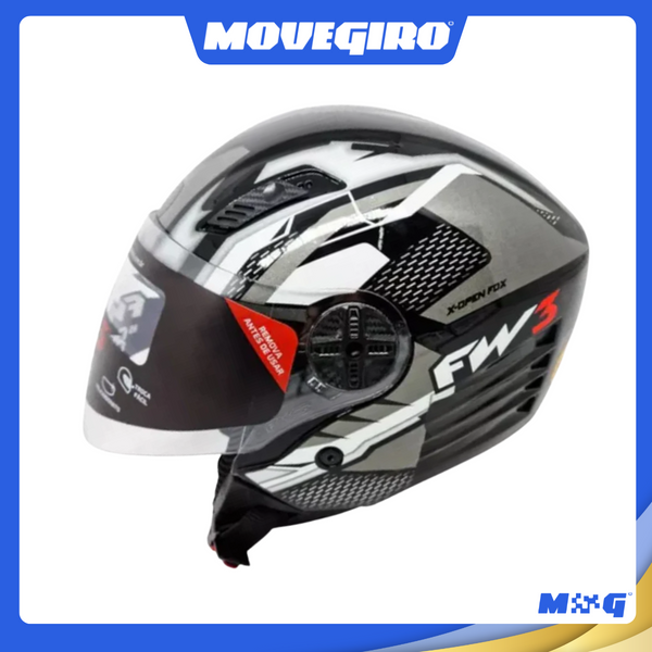 CAPACETE FW3 X OPEN UP FOX GRAFITE