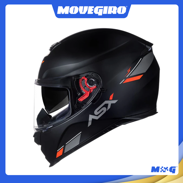 CAPACETE ASX EAGLE SV SOLID FOSCO PRETO/GRAFITE/VERMELHO