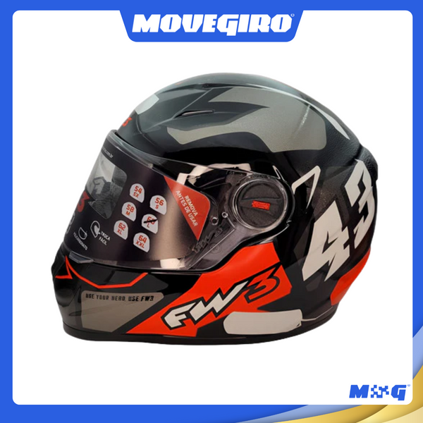 CAPACETE FW3 GTX 43 GRAFITE