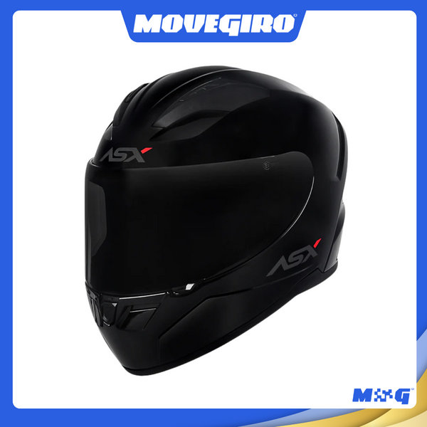 CAPACETE ASX CITY SOLID BRILHO PRETO/GRAFITE