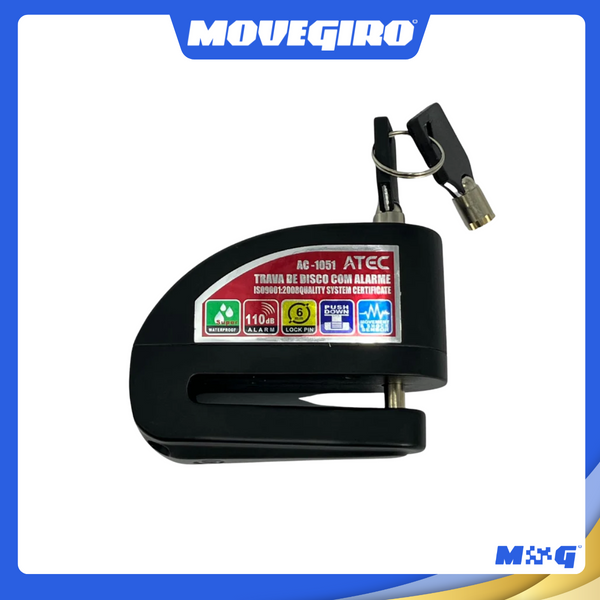 Cadeado Moto Trava Disco De Freio Anti-furto alarme Sonoro  AC-1051