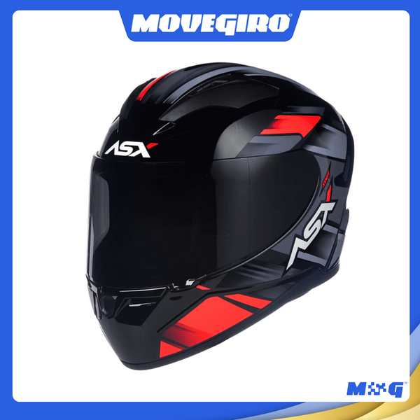CAPACETE ASX CITY START BRILHO PRETO/VERMELHO/CINZA