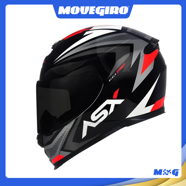 CAPACETE ASX EAGLE STREET BRILHO PRETO/GRAFITE/BRANCO