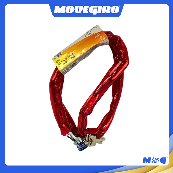 Corrente Com Cadeado E Trava Para Bicicleta / Moto / Carro - Com Capa De Plástico - 182390