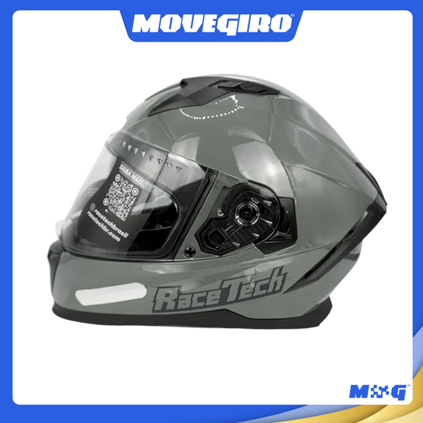 CAPACETE RACE TECH VOLT MONOCOLOR NARDO GREY - 56 A 62