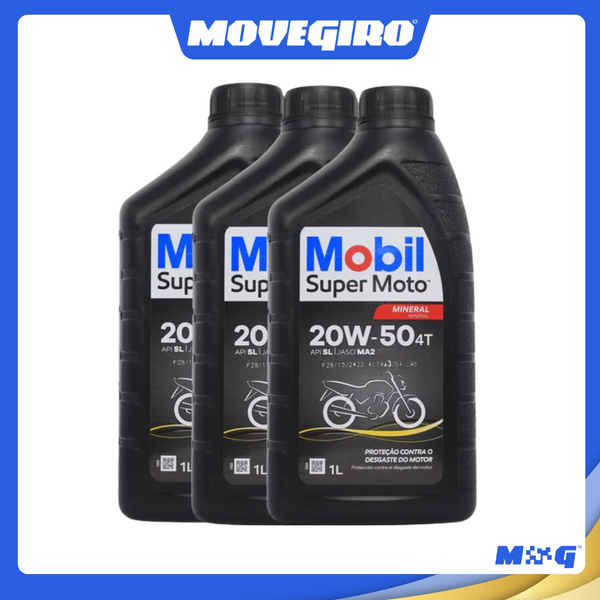 ÓLEO MOBIL 20W50 4T MINERAL (KIT 3 UNIDADES)