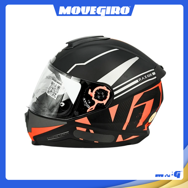 CAPACETE NORISK RAZOR FULL MATTE BLACK/RED