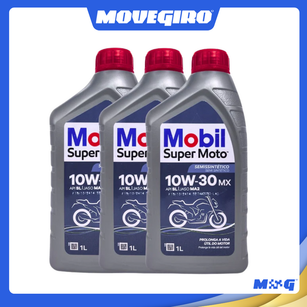 ÓLEO MOBIL 10W30 4T MX SEMISSINTÉTICO (KIT 3 UNIDADES)