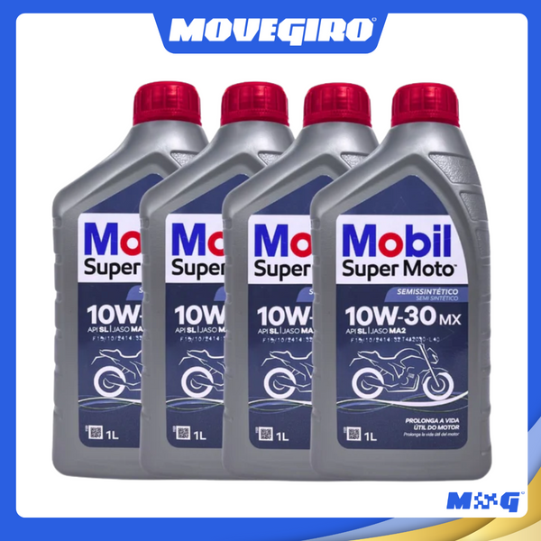 ÓLEO MOBIL 10W30 4T MX SEMISSINTÉTICO (KIT 4 UNIDADES)