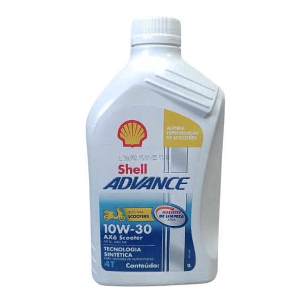 ÓLEO SHELL ADVANCE 10W30 4T AX6 SL/MA2