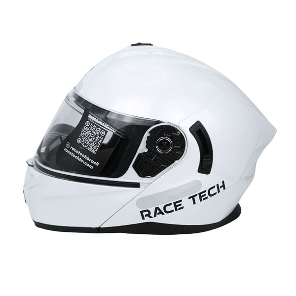 CAPACETE RACE TECH SIGNAL MONOCOLOR MATTE WHITE