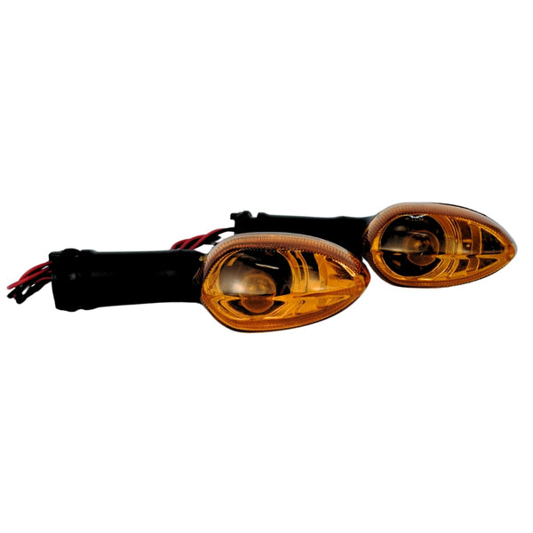 PISCA FAZER 250 MOD. 11/14 COM CARCACA PRETA E LENTE LARANJA LISA (DIANTEIRO DIR) COM LAMPADA FACTOR